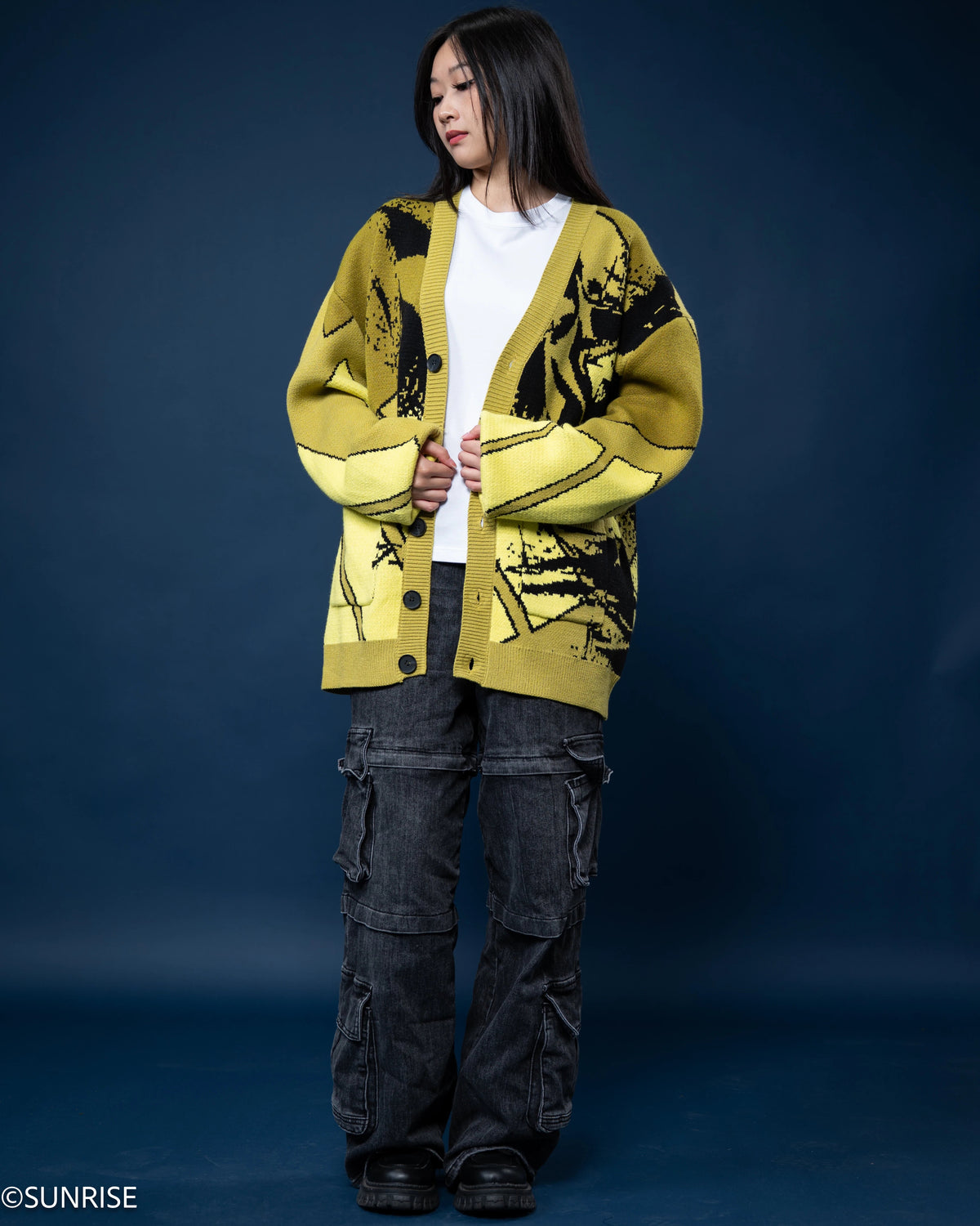 Cowboy Bebop Jet Cardigan - model wearing