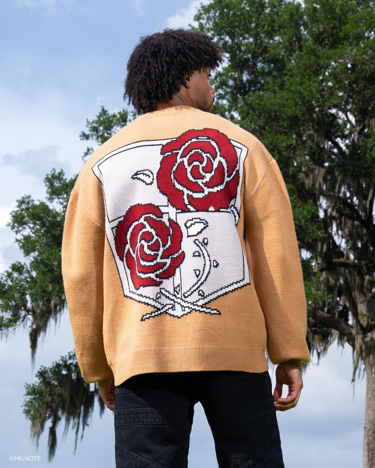 Attack on Titan Garrison Cardigan - model wearing