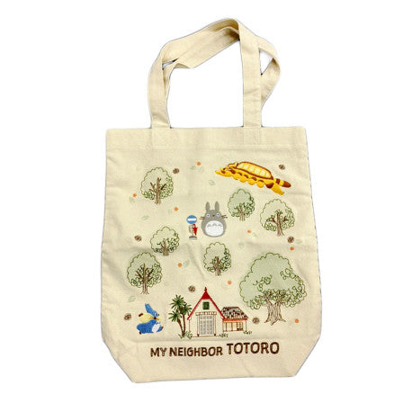 Tote bag with patch Totoro’s forest